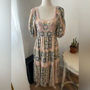 SISTER MARY zelda flower print midi dress